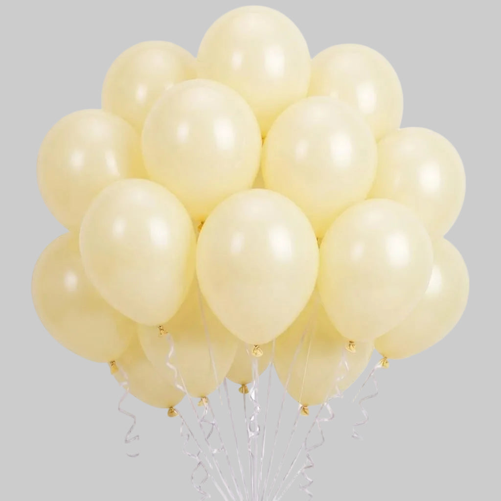 Latex balloons - light yellow