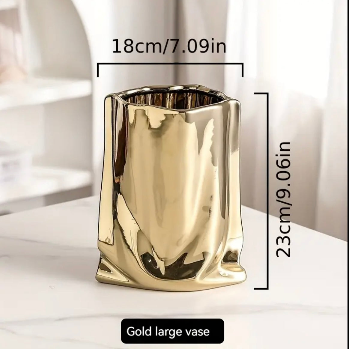 Bag vase - Gold