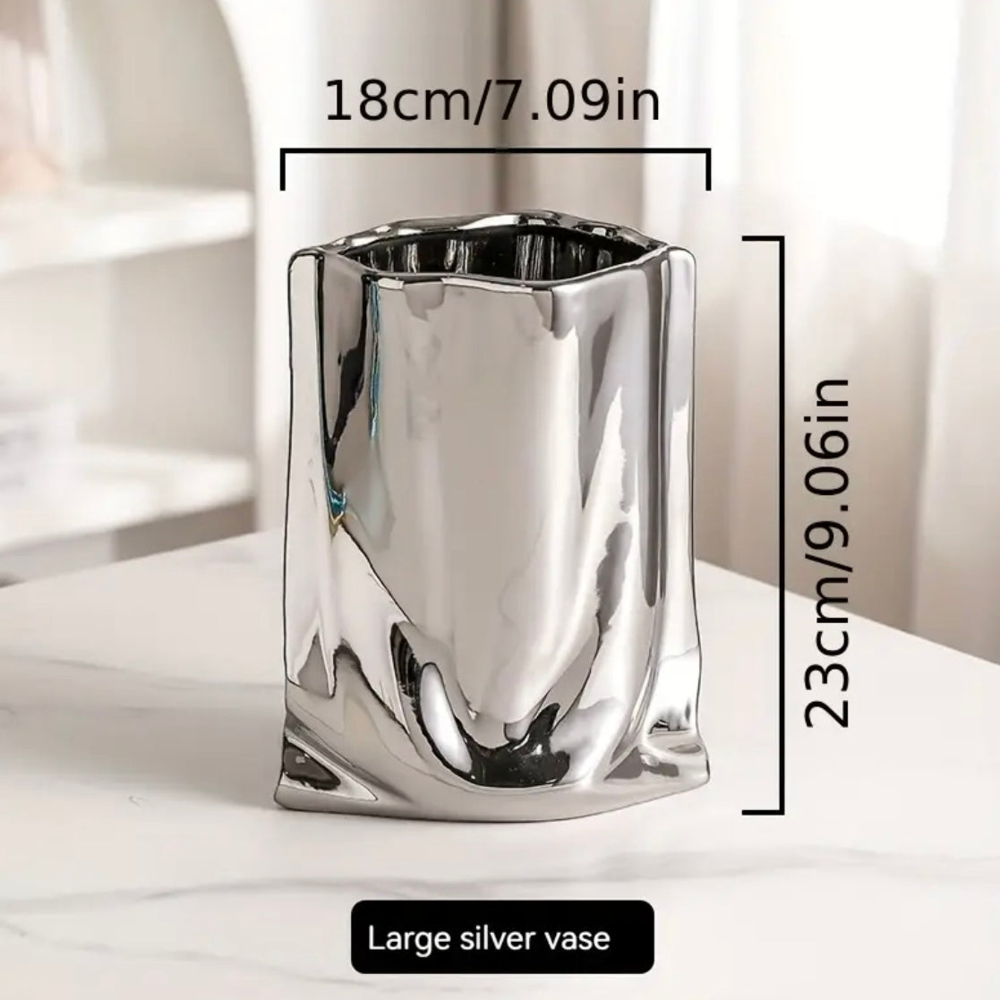 Bag vase - Silver