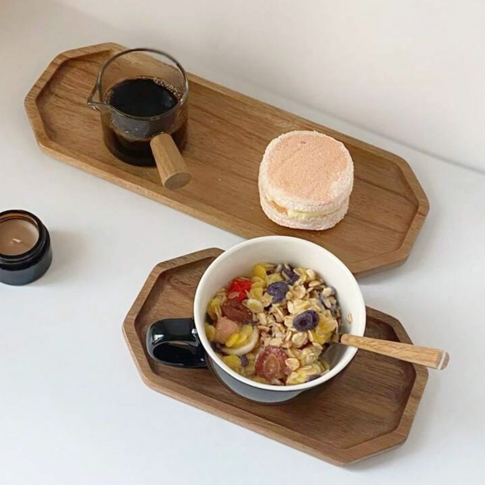Octagon Wood Tray