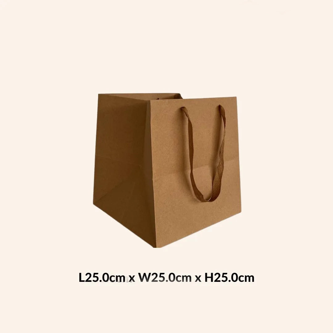 Square Paper Bag - Brown