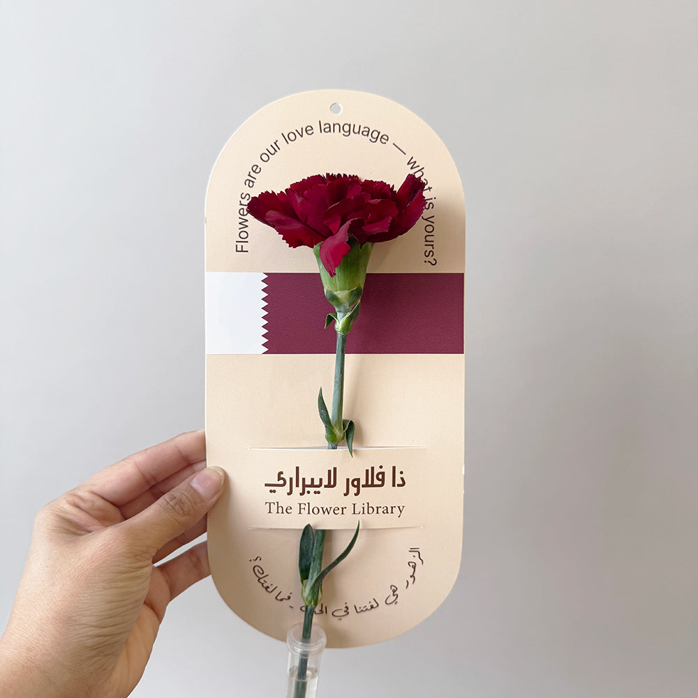 Qatar Flower Tag - Red Carnation