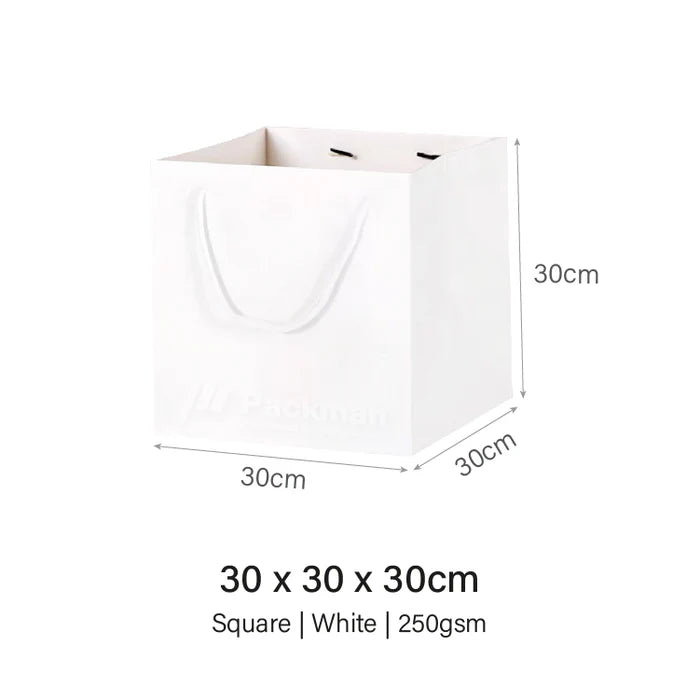 Square Paper Bag - White