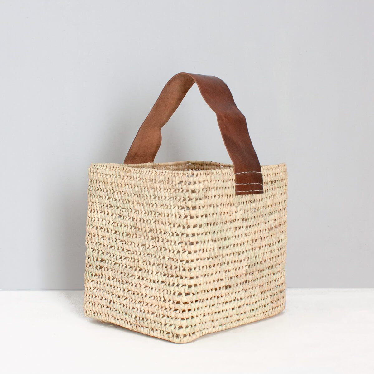 Leather Handle Basket