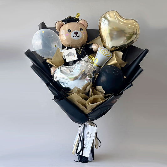 Grad Teddy Balloon Bouquet