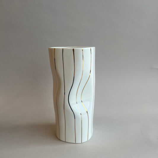 Golden flow vase