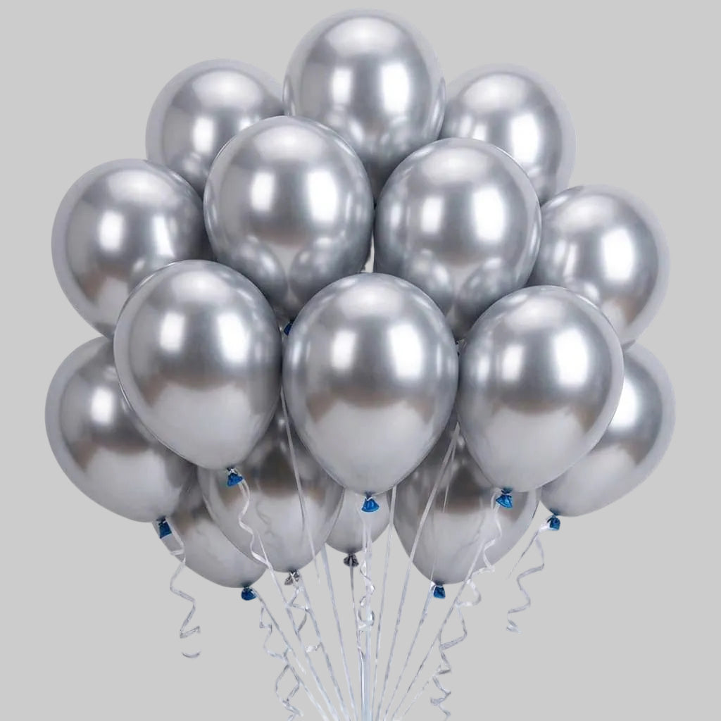 Metallic balloons- silver