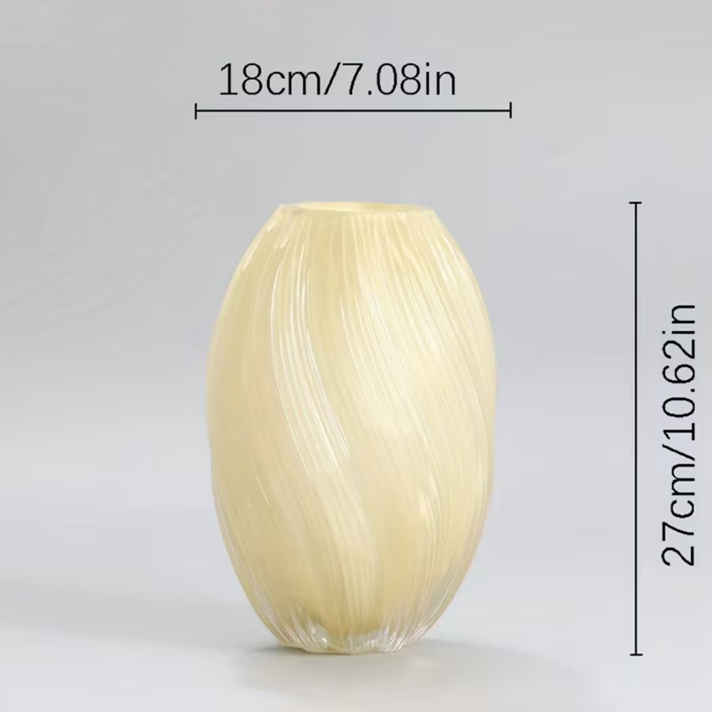 Swirl vase - yellow