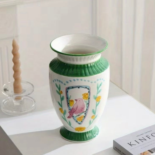 Blush Bird Vase