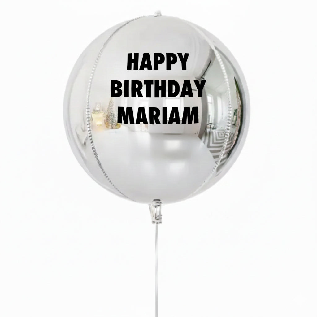 Personalized Silver Balloon