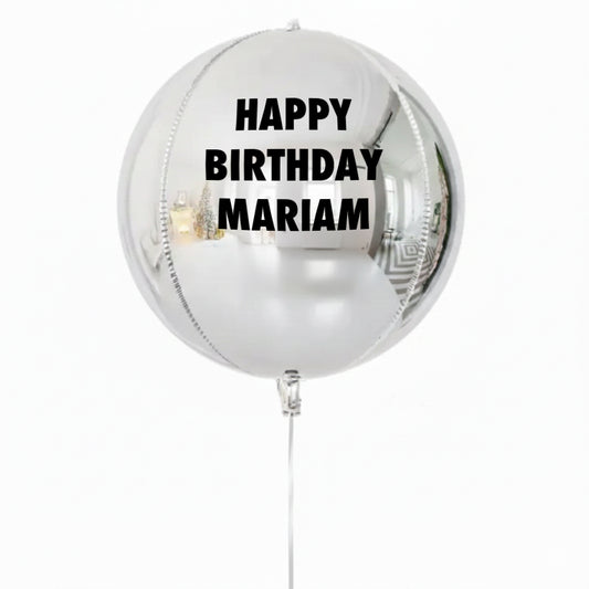 Personalized Silver Balloon