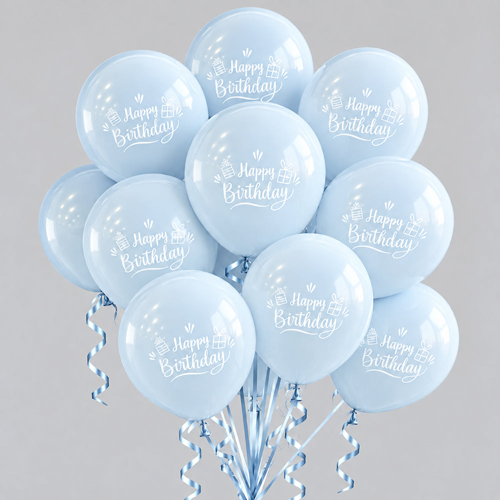 Birthday balloons - Light blue