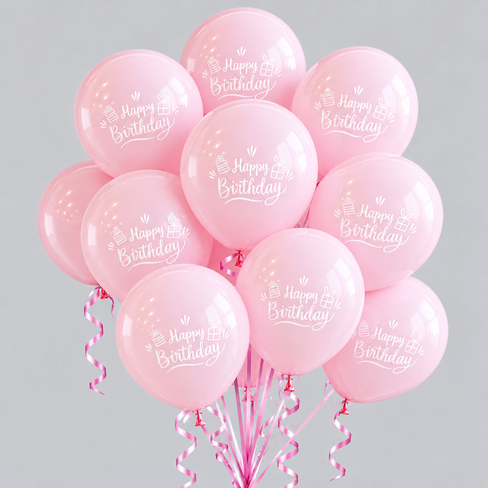 Birthday balloons - Light pink