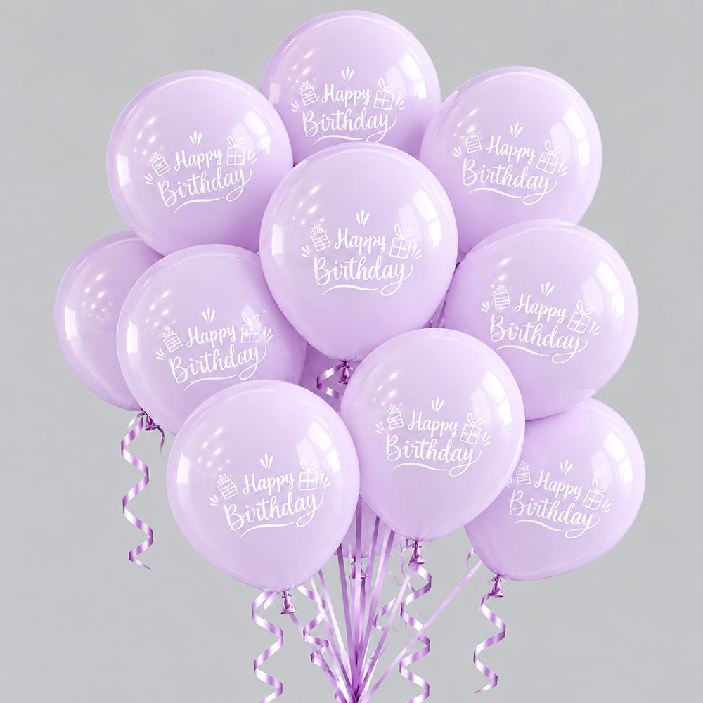 Birthday balloons - Light purple