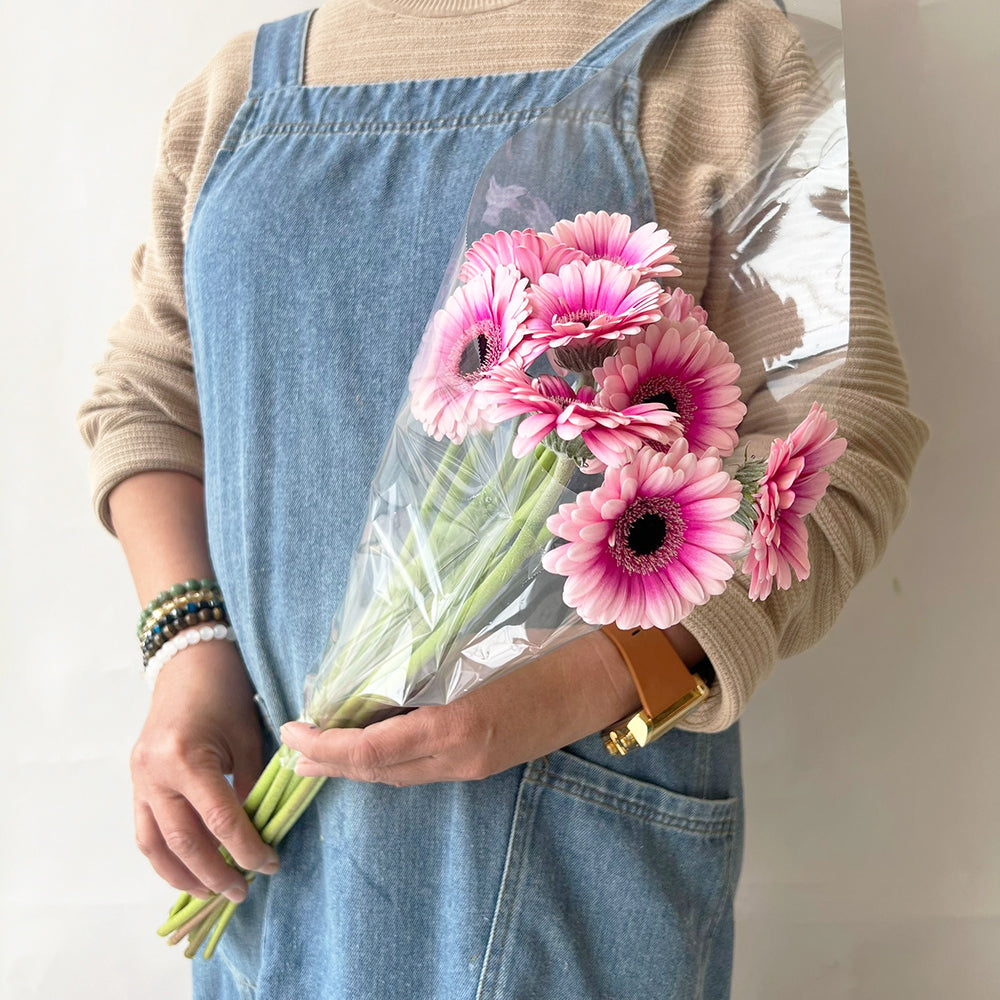 10 Gerbera pink جيربرا وردي