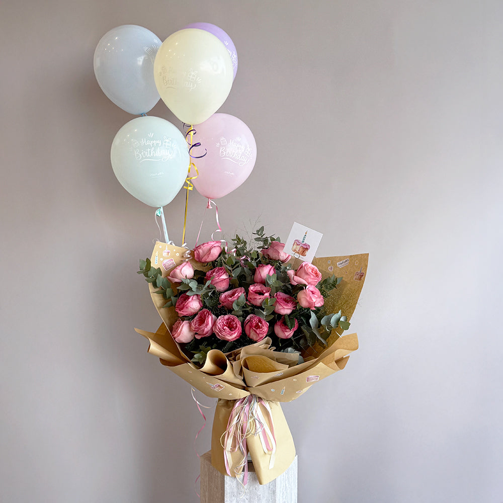 Watercolor Birthday Bouquet