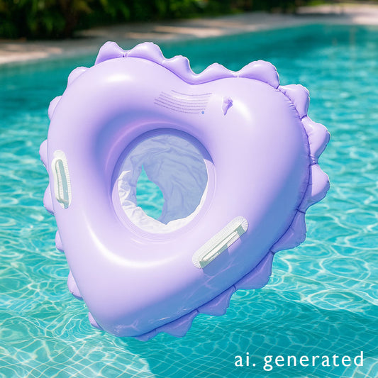 Heart baby floatie - Purple