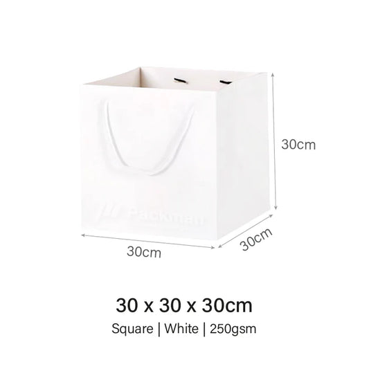 Square Paper Bag - White