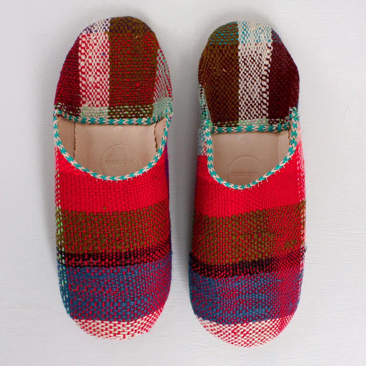 Moroccan Slippers - Plaid