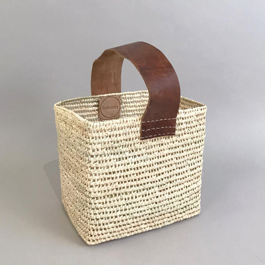 Leather Handle Basket